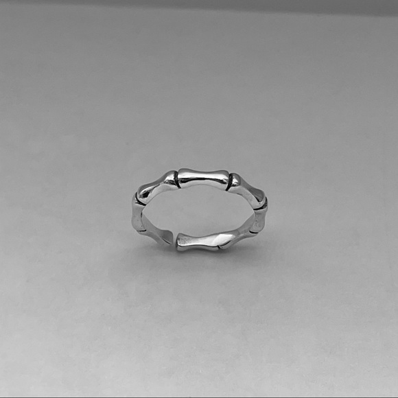 Sterling silver bamboo toe ring, bamboo ring, silver toe ring, silver bamboo - Picture 10 of 11